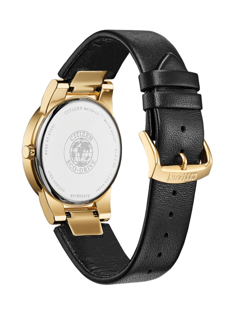 Mens Axiom Black Leather Strap watch