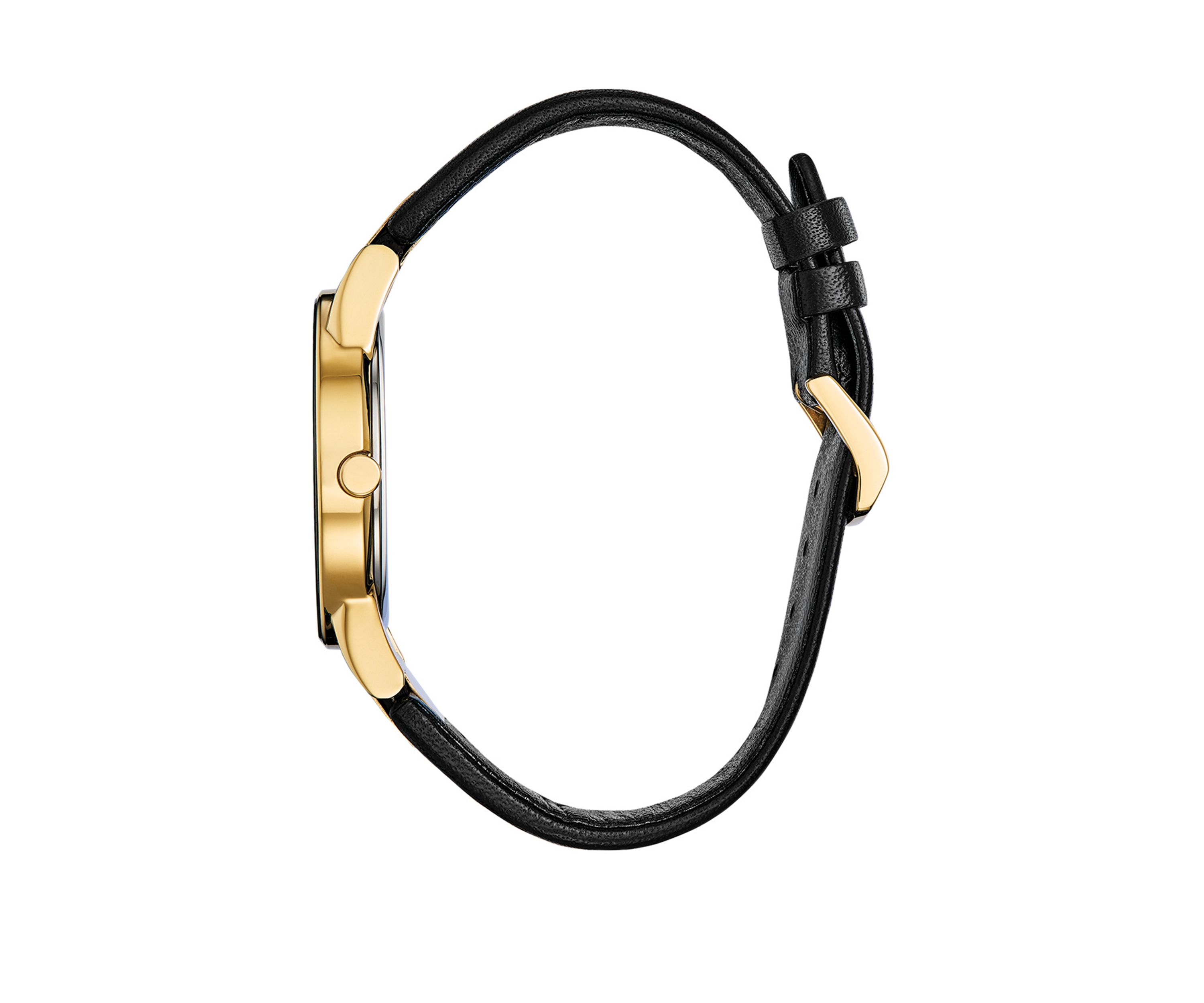 Mens Axiom Black Leather Strap watch