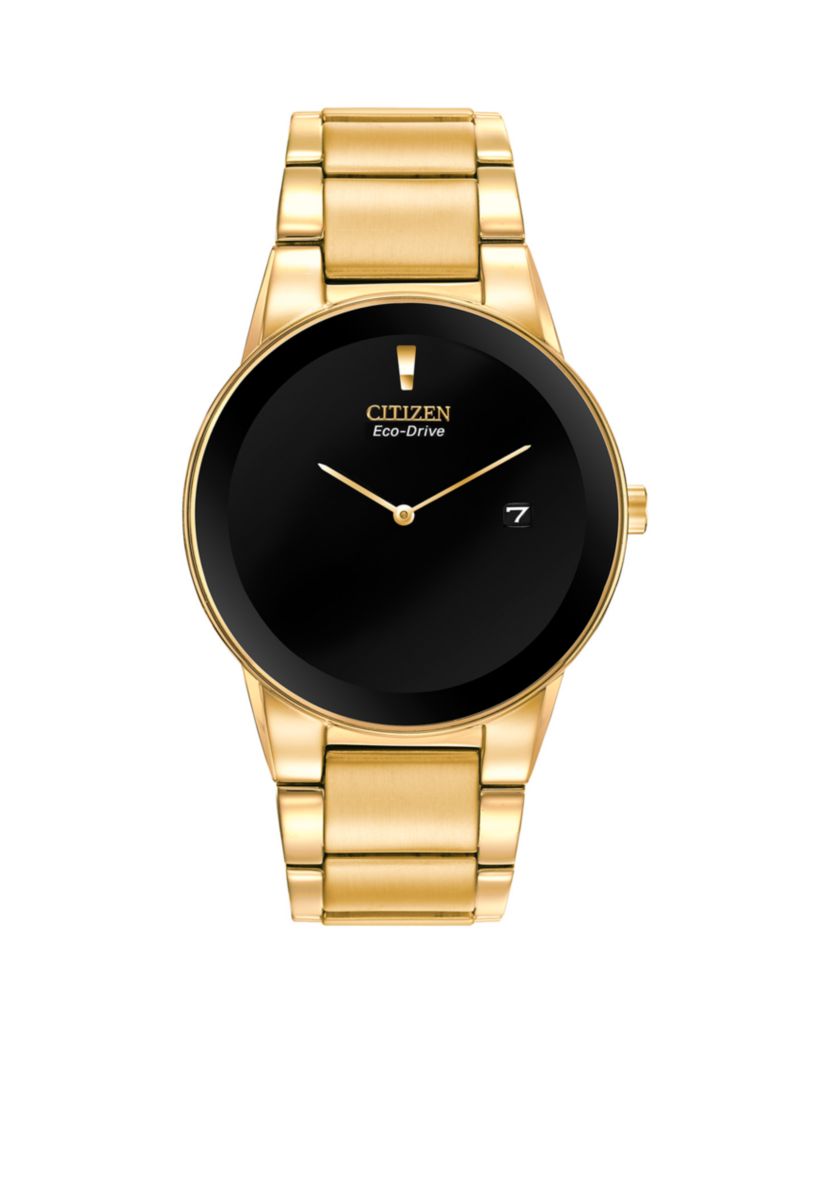 Mens Eco-Drive Gold Tone Stainless Steel Axiom Watch