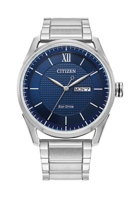 Drive From Citizen Eco-Drive Men's Classic Silver-Tone Stainless Steel Bracelet Watch