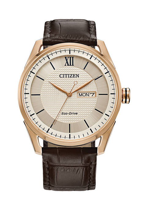 Drive from Citizen Eco-Drive Mens Classic Brown Leather