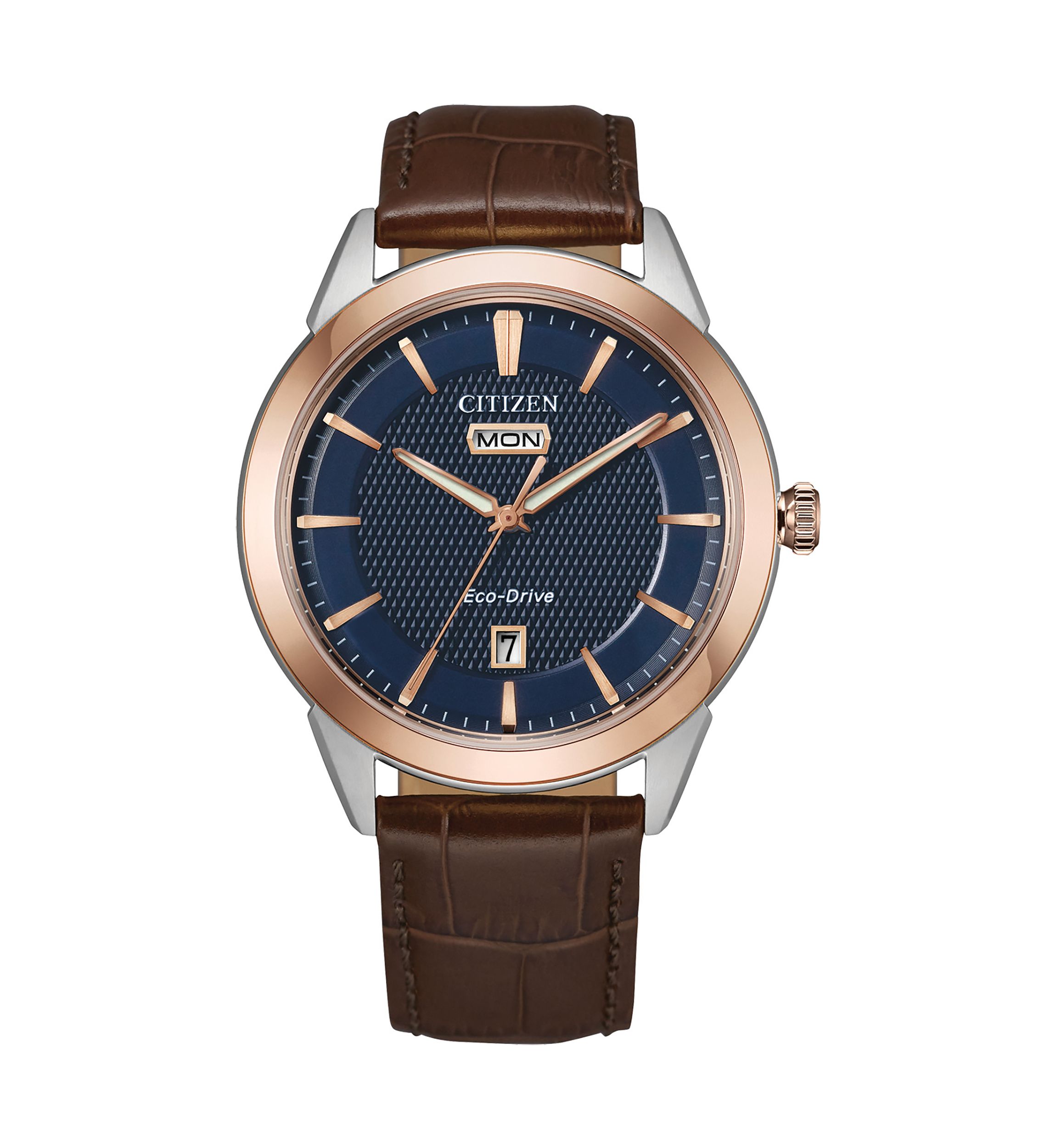  40.5 Millimeter Rose Gold Stainless Steel Leather Corso Watch 