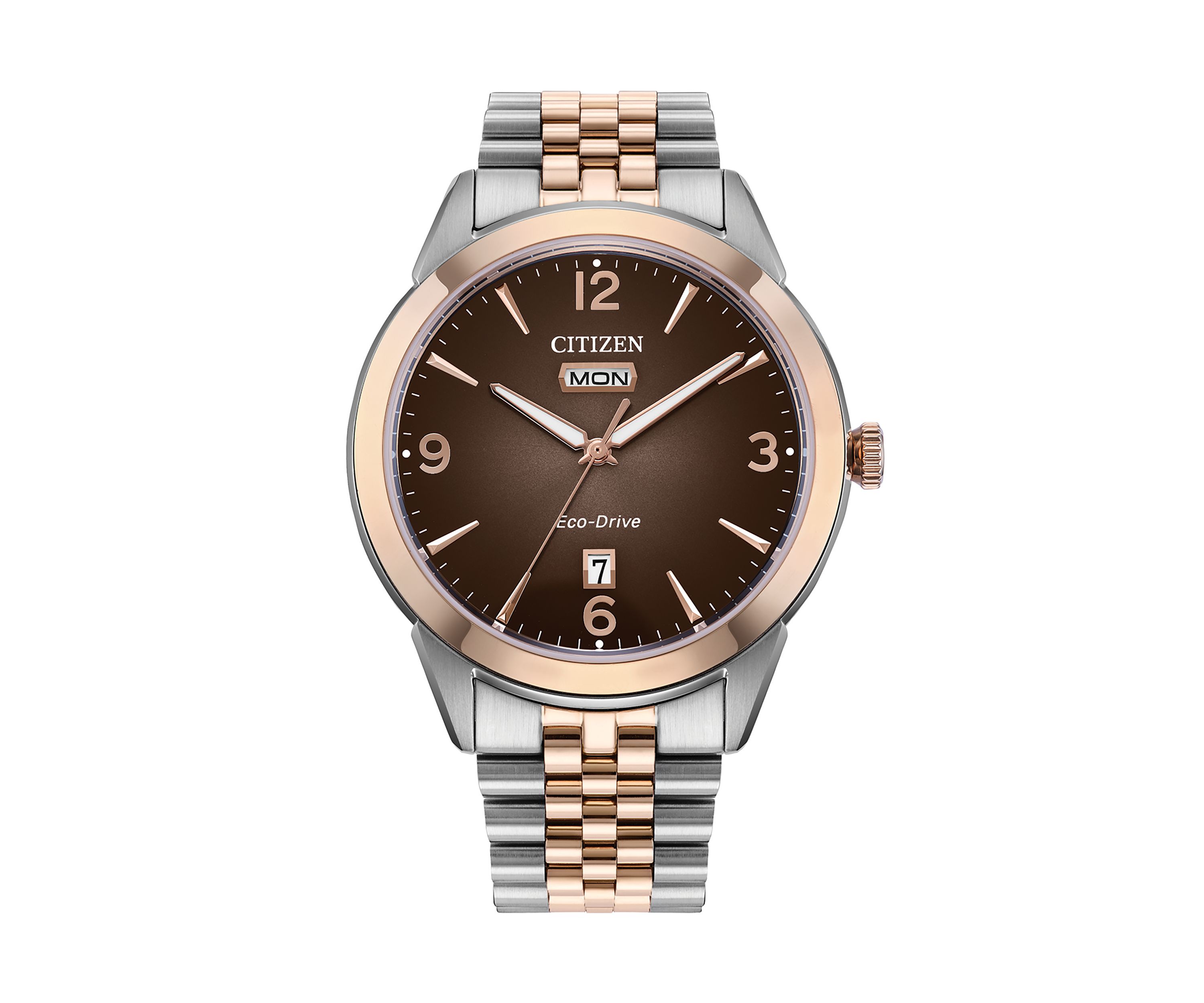 Mens Classic Rolan Two-Tone Bracelet Watch, 40.5 mm