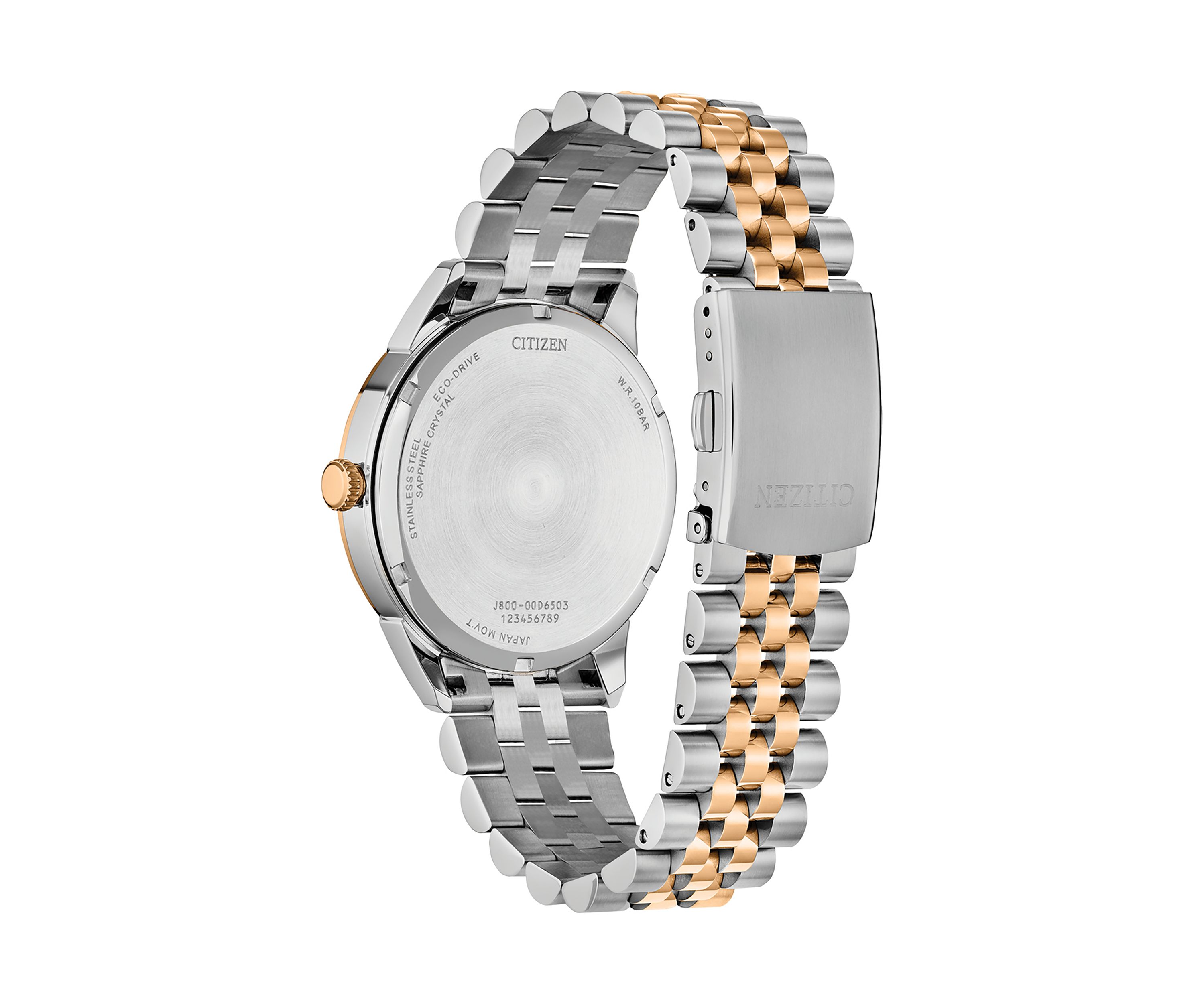 Mens Classic Rolan Two-Tone Bracelet Watch, 40.5 mm