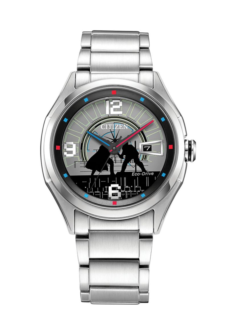 Citzen Mens Star Wars Luke and Vander Duel Silver-tone Stainless Steel Bracelet Watch, 41mm