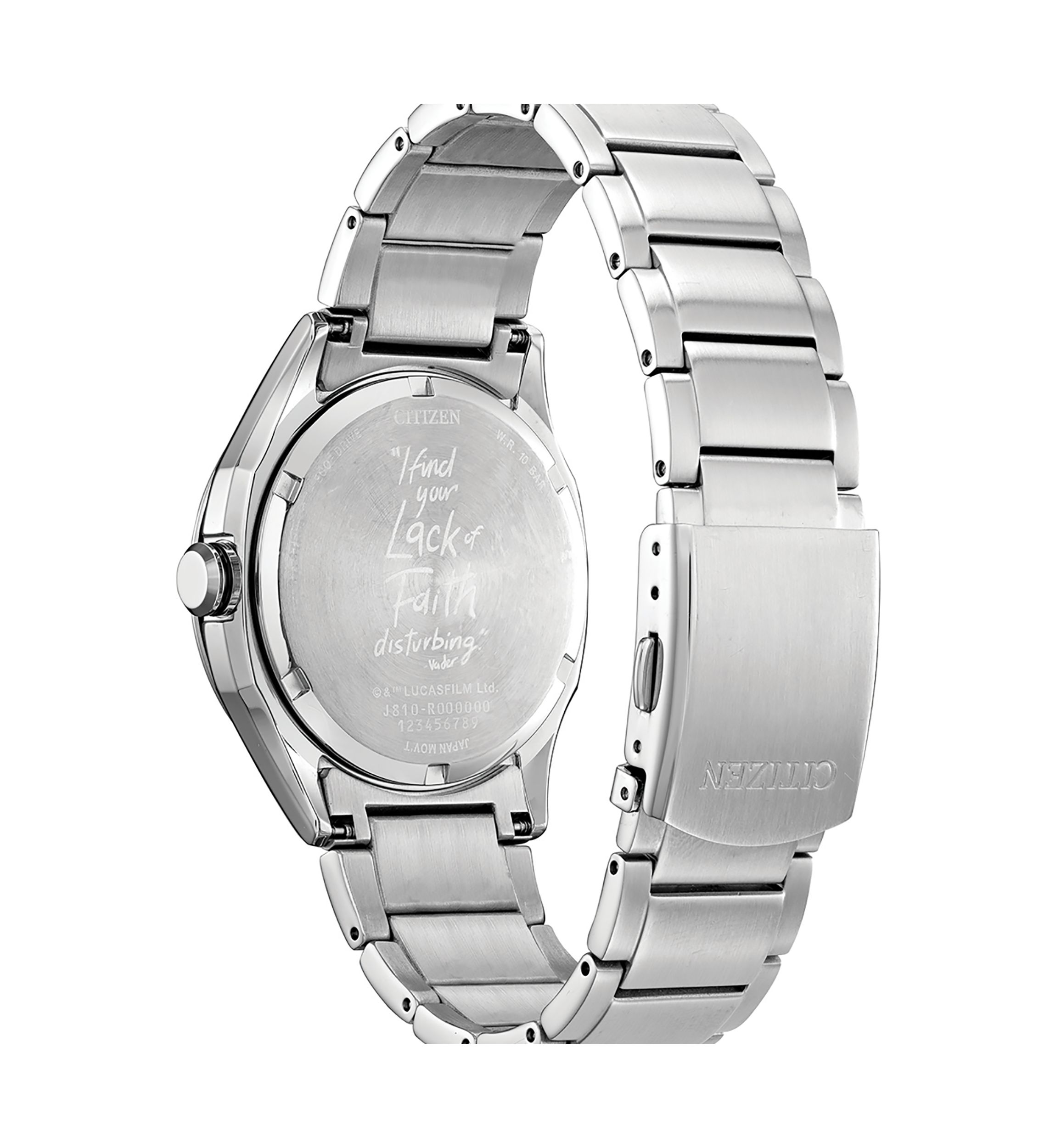 Citzen Mens Star Wars Luke and Vander Duel Silver-tone Stainless Steel Bracelet Watch, 41mm