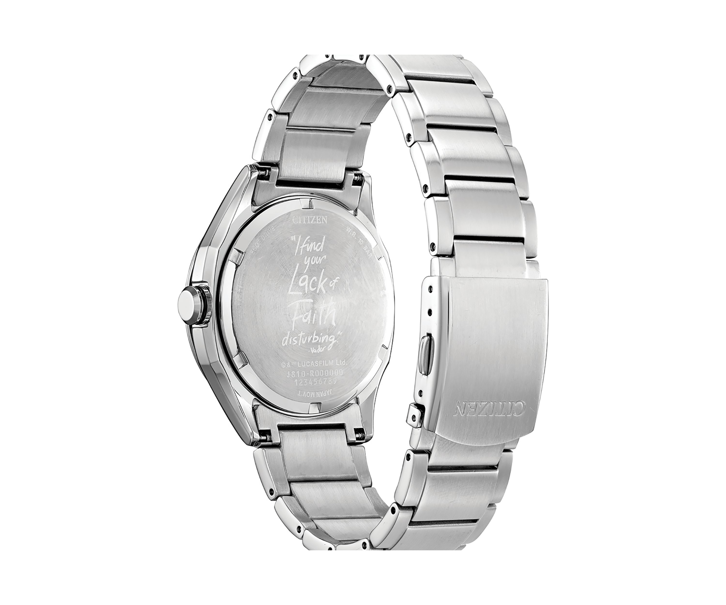 Citzen Mens Star Wars Luke and Vander Duel Silver-tone Stainless Steel Bracelet Watch, 41mm