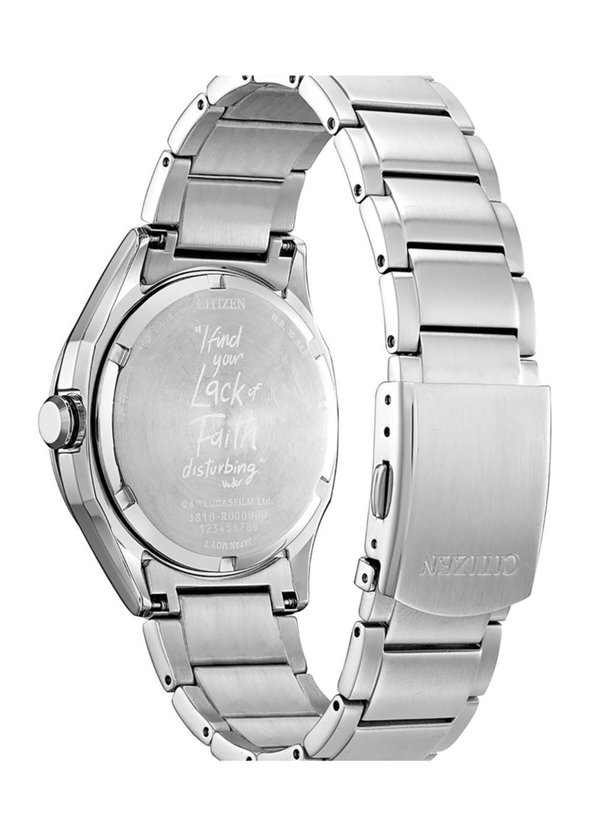 Citzen Mens Star Wars Luke and Vander Duel Silver-tone Stainless Steel Bracelet Watch, 41mm
