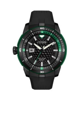 CITIZEN Men s Eco Drive Golf Black Watch belk