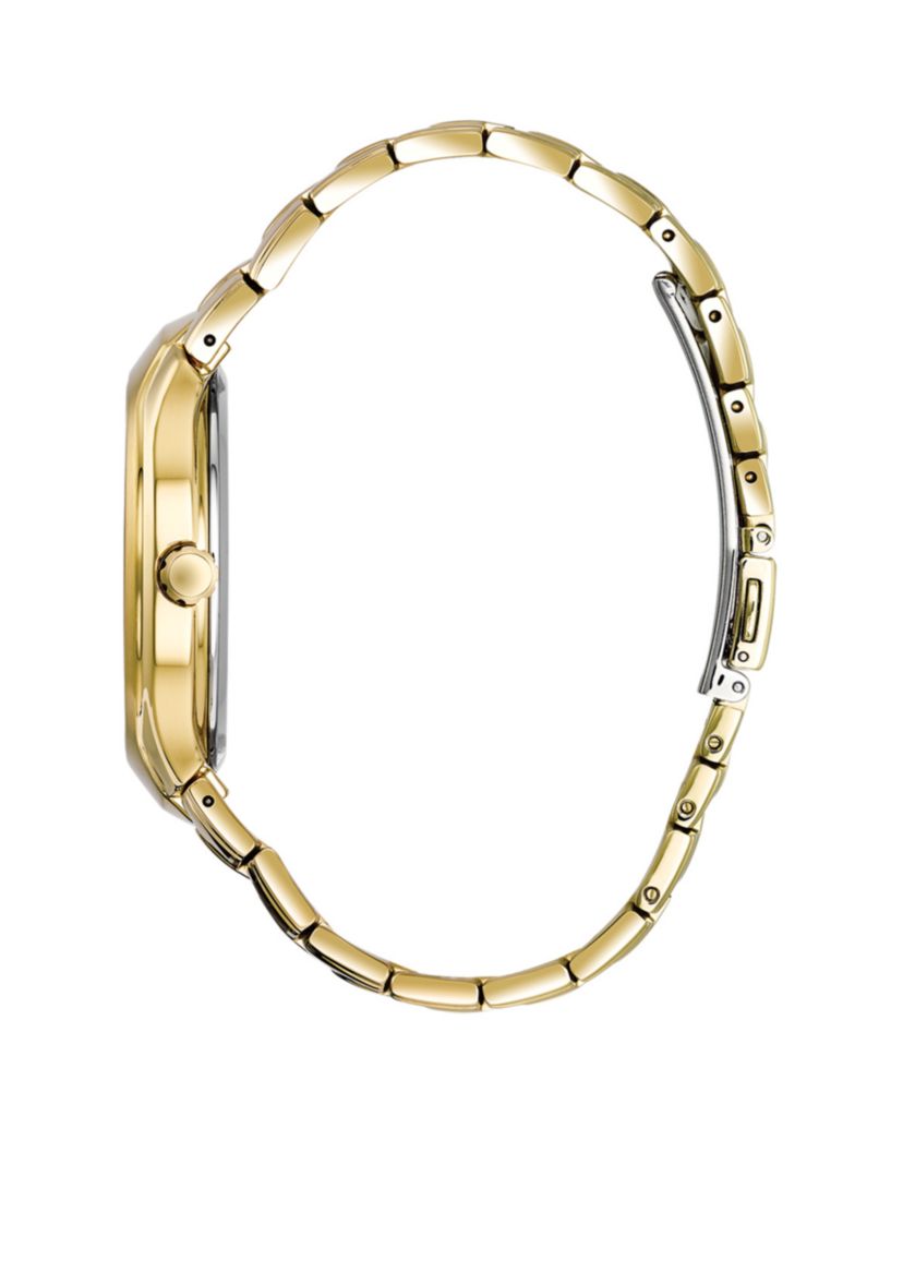 Mens Eco-Drive Paradigm Gold-Tone Stainless Steel Watch