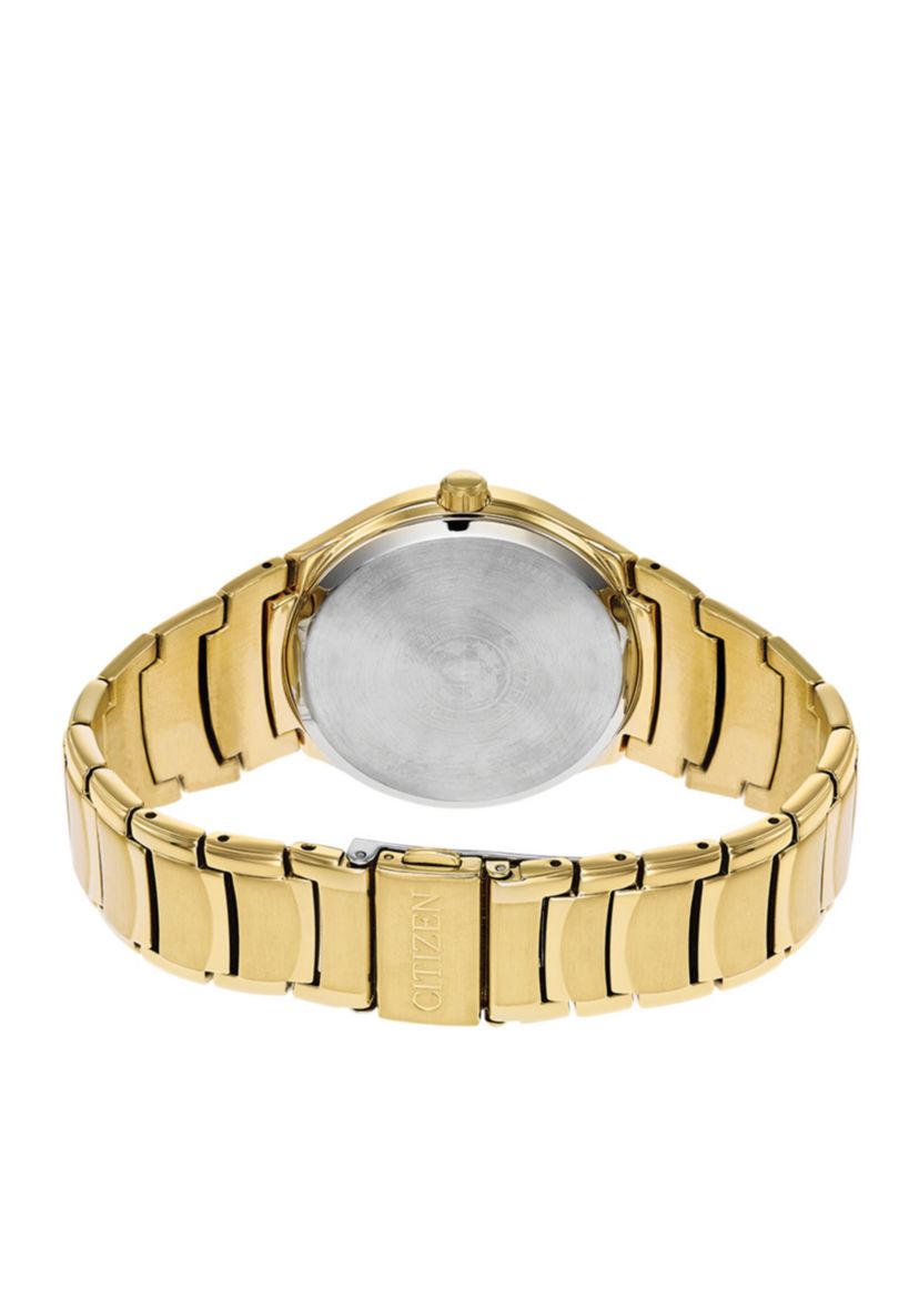 Mens Eco-Drive Paradigm Gold-Tone Stainless Steel Watch