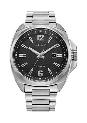Citizen Eco-Drive Men's Sport Luxury Silver-Tone Stainless Steel Bracelet Watch