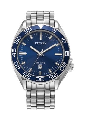 Citizen Men's Sport Luxury Silver-Tone Stainless Steel Bracelet Watch - 42 Millimeter