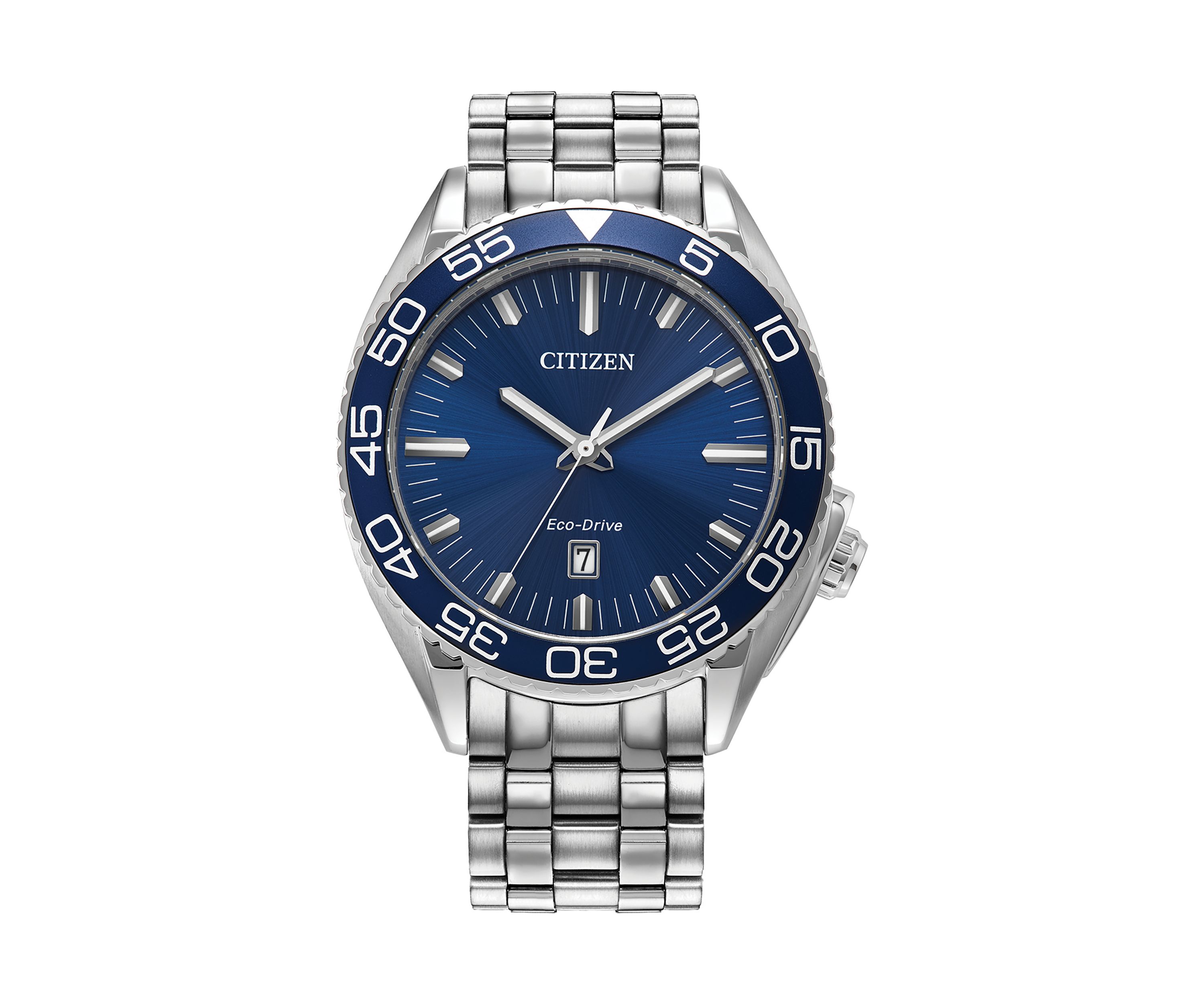 Mens Sport Luxury Silver-Tone Stainless Steel Bracelet Watch - 42 Millimeter