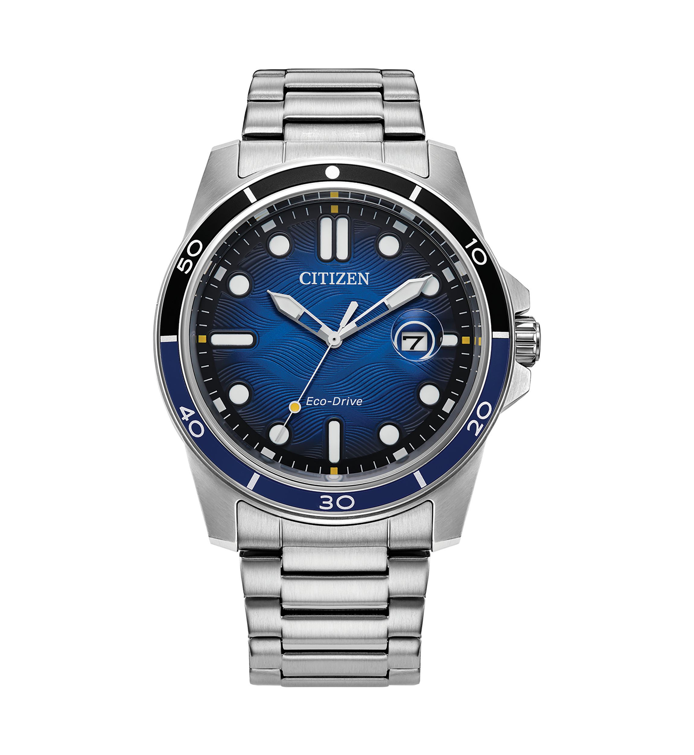 Mens 41.5 Millimeter Sport Casual Silver-Tone Stainless Steel Bracelet Watch 