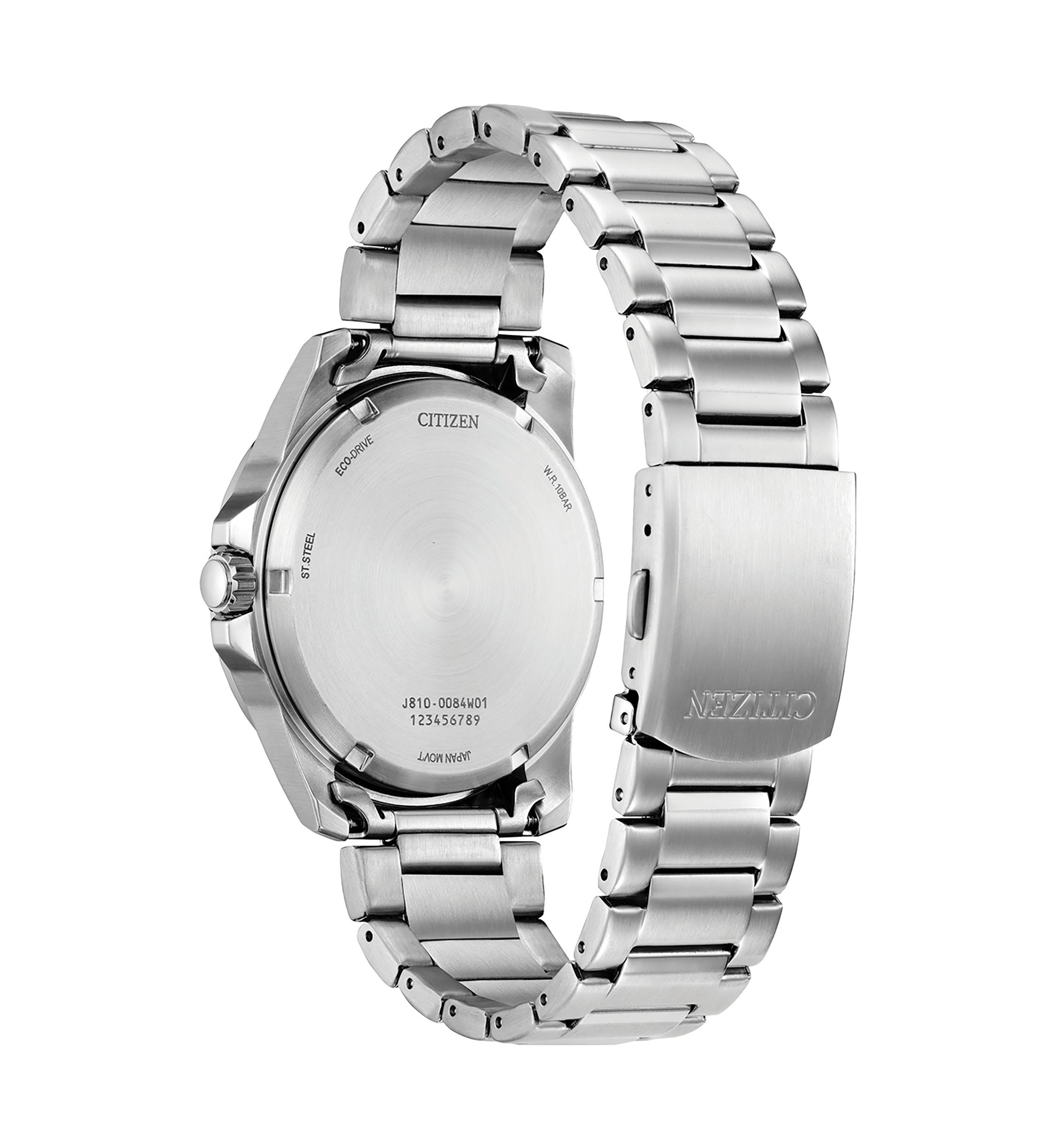 Mens 41.5 Millimeter Sport Casual Silver-Tone Stainless Steel Bracelet Watch 