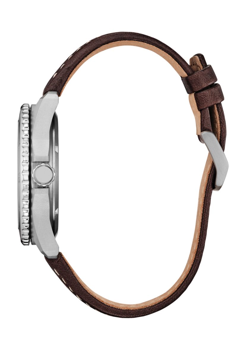 Mens Sport Casual Brycen Silver Tone Super Titanium Bracelet Watch 