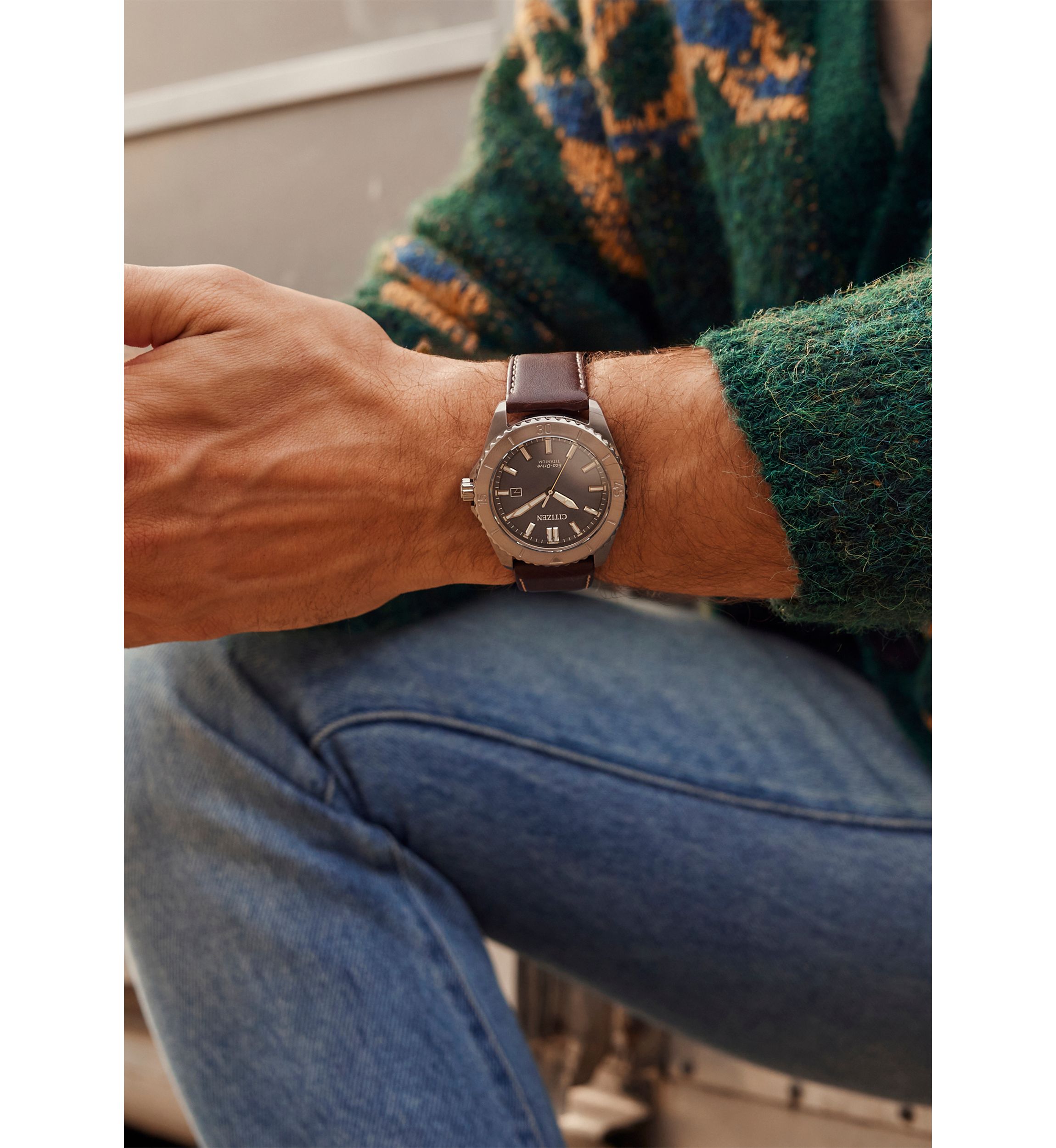 Mens Sport Casual Brycen Silver Tone Super Titanium Bracelet Watch 