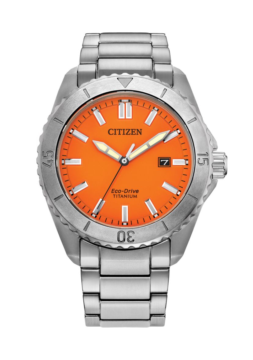 Mens Sport Casual Brycen Silver Tone Super Titanium Bracelet Watch