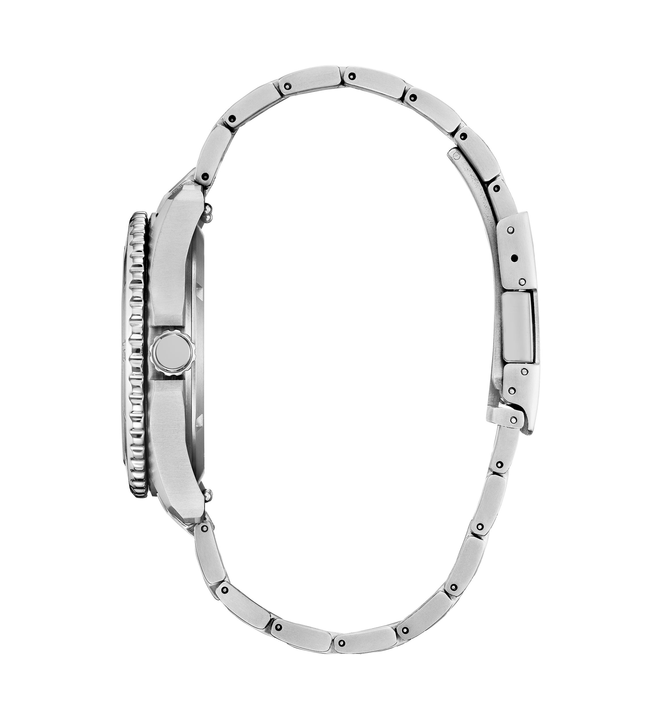 Mens Sport Casual Brycen Silver Tone Super Titanium Bracelet Watch