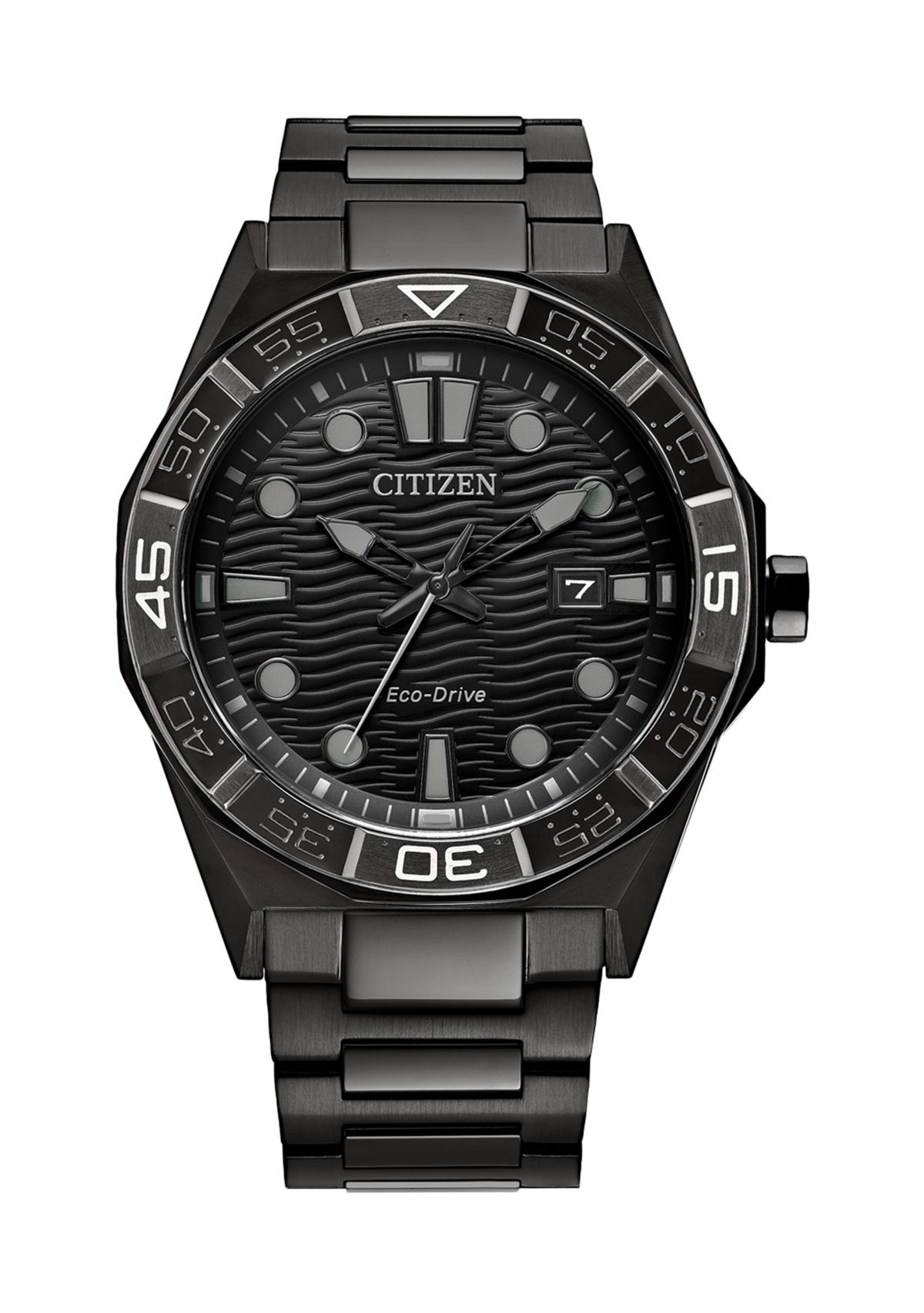 Citizen Mens  Brycen Black Stainless Steel Bracelet Watch 42mm