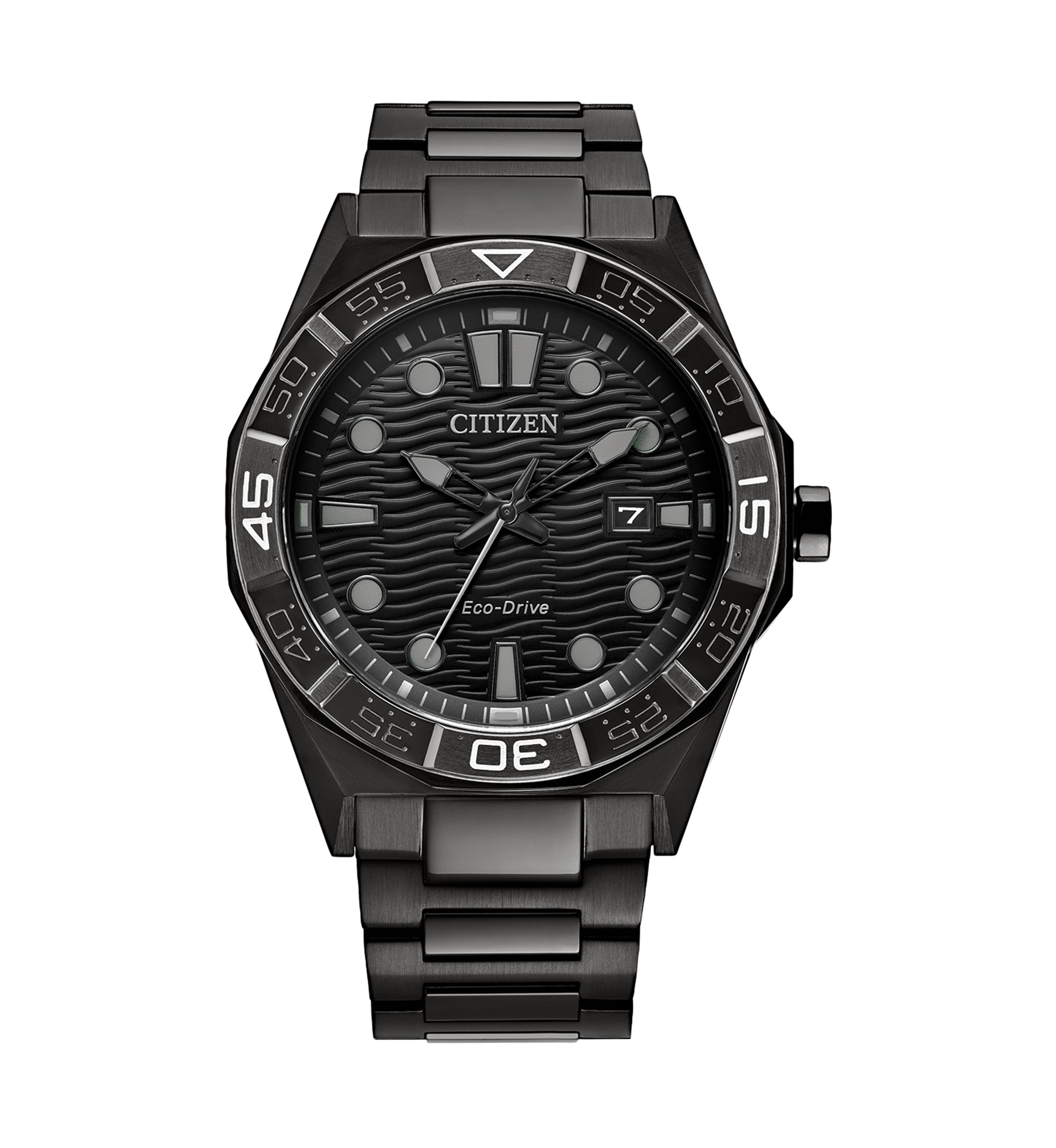 Citizen Mens  Brycen Black Stainless Steel Bracelet Watch 42mm
