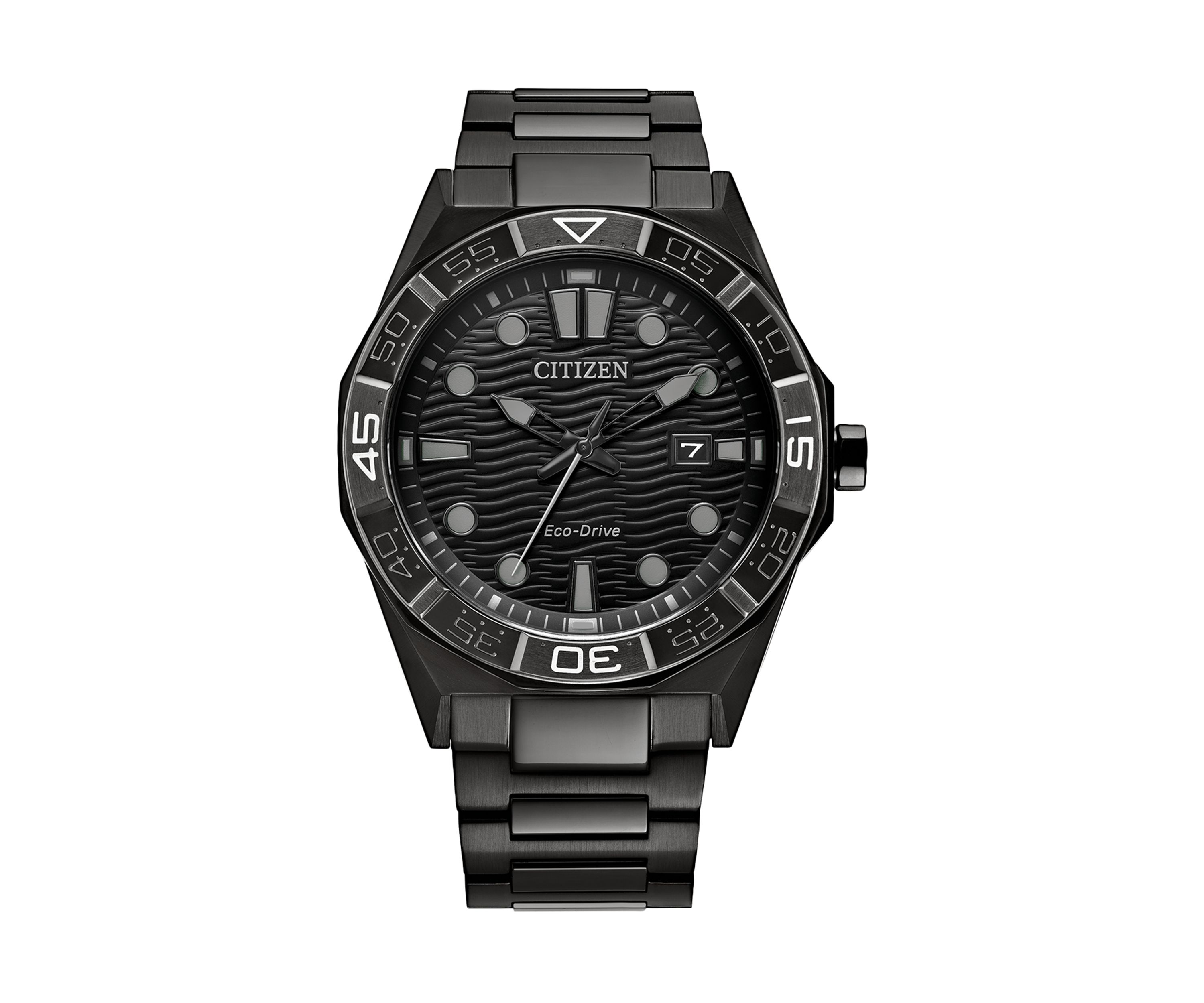 Citizen Mens  Brycen Black Stainless Steel Bracelet Watch 42mm