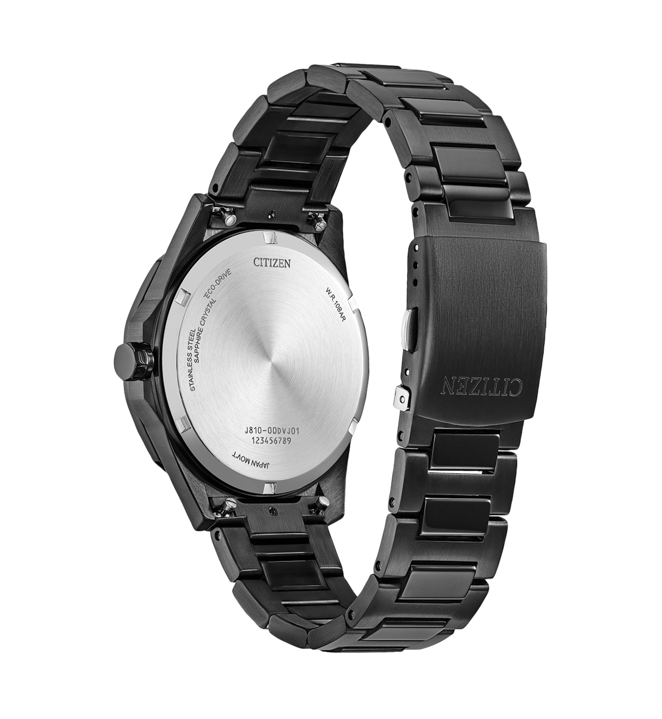 Citizen Mens  Brycen Black Stainless Steel Bracelet Watch 42mm