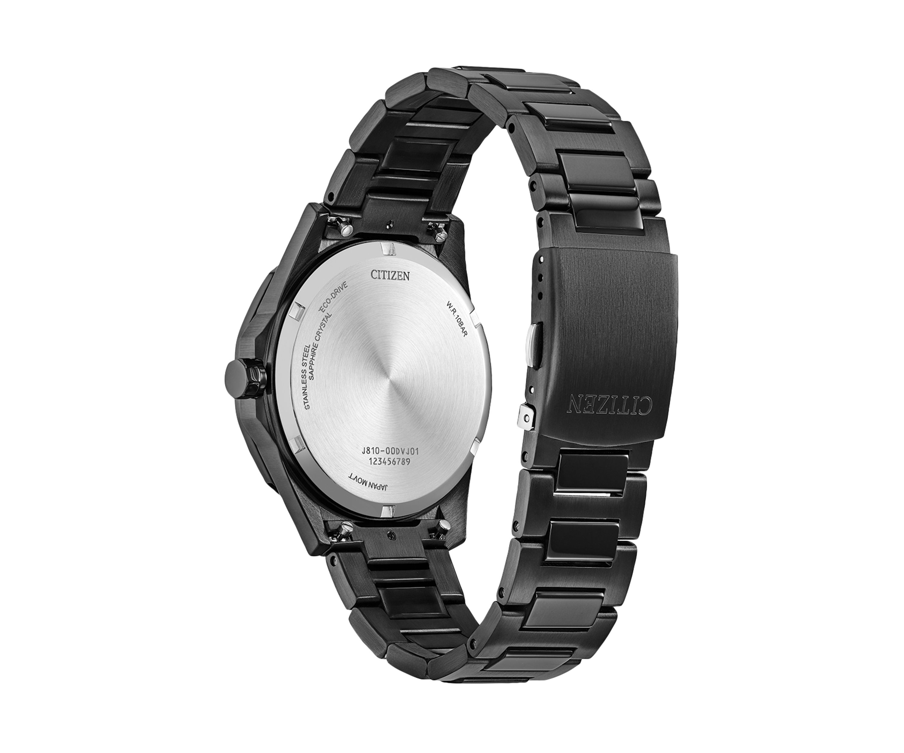 Citizen Mens  Brycen Black Stainless Steel Bracelet Watch 42mm