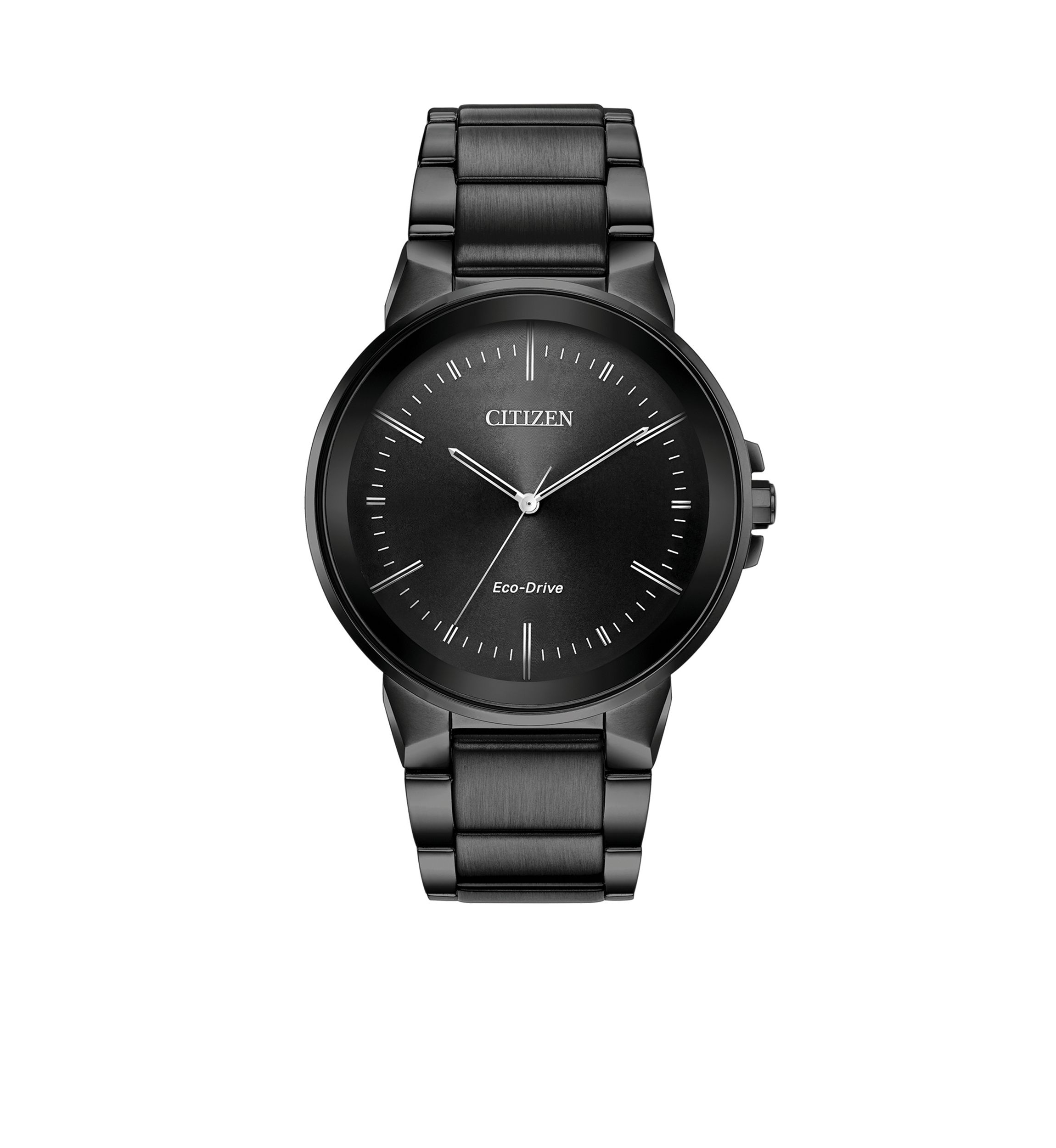 Grey Ion-Plated Stainless Steel Eco-Drive Axiom Black Dial Watch