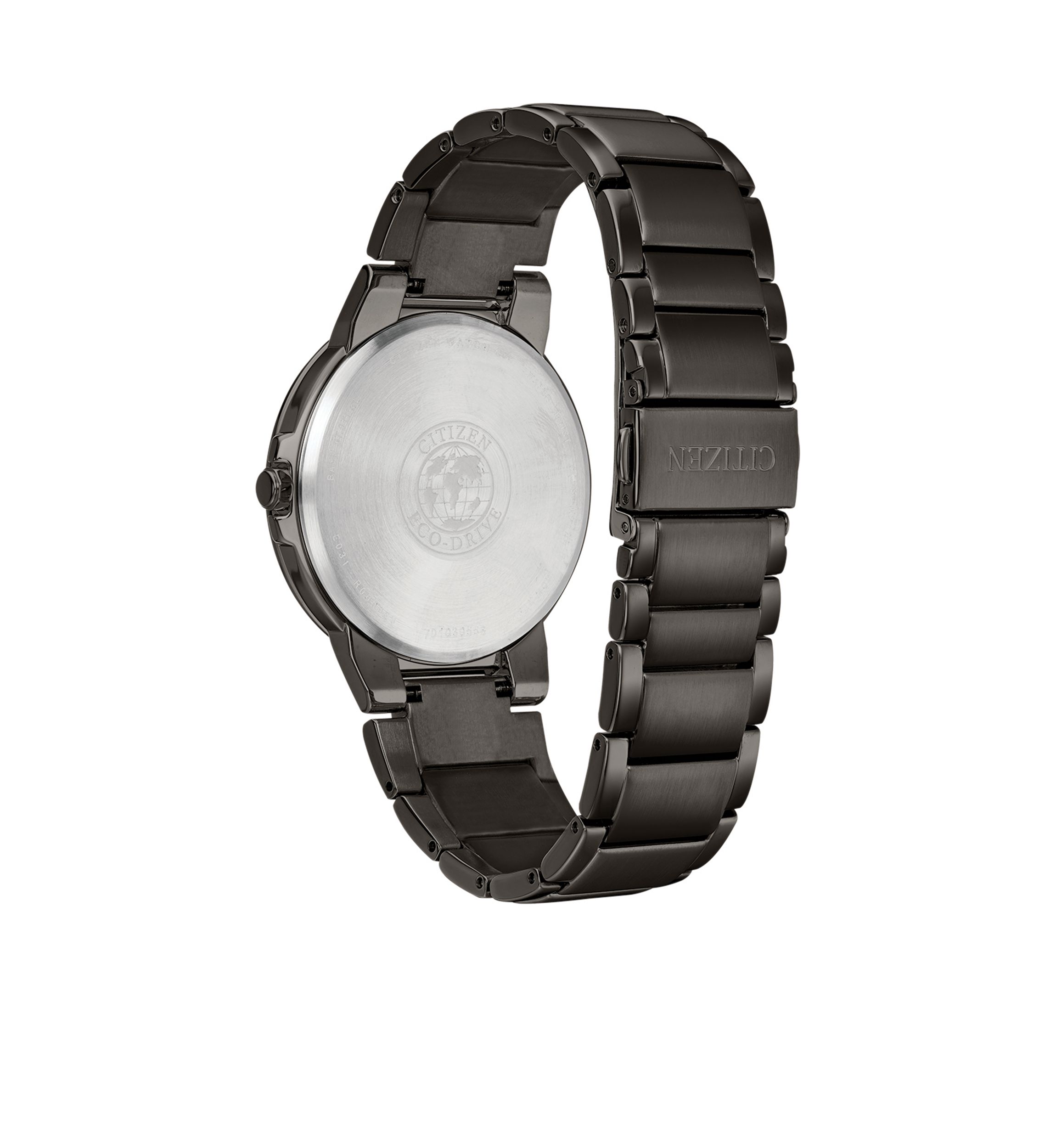 Grey Ion-Plated Stainless Steel Eco-Drive Axiom Black Dial Watch