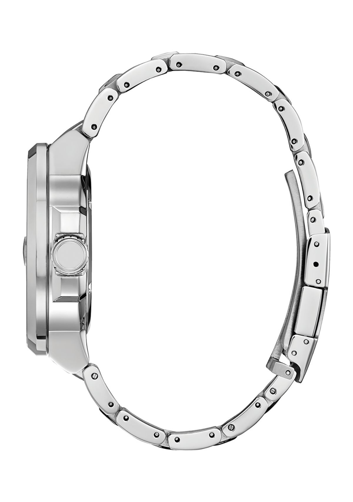 Mens Sport Luxury Endeavor Silver-Tone Stainless Steel Bracelet Watch