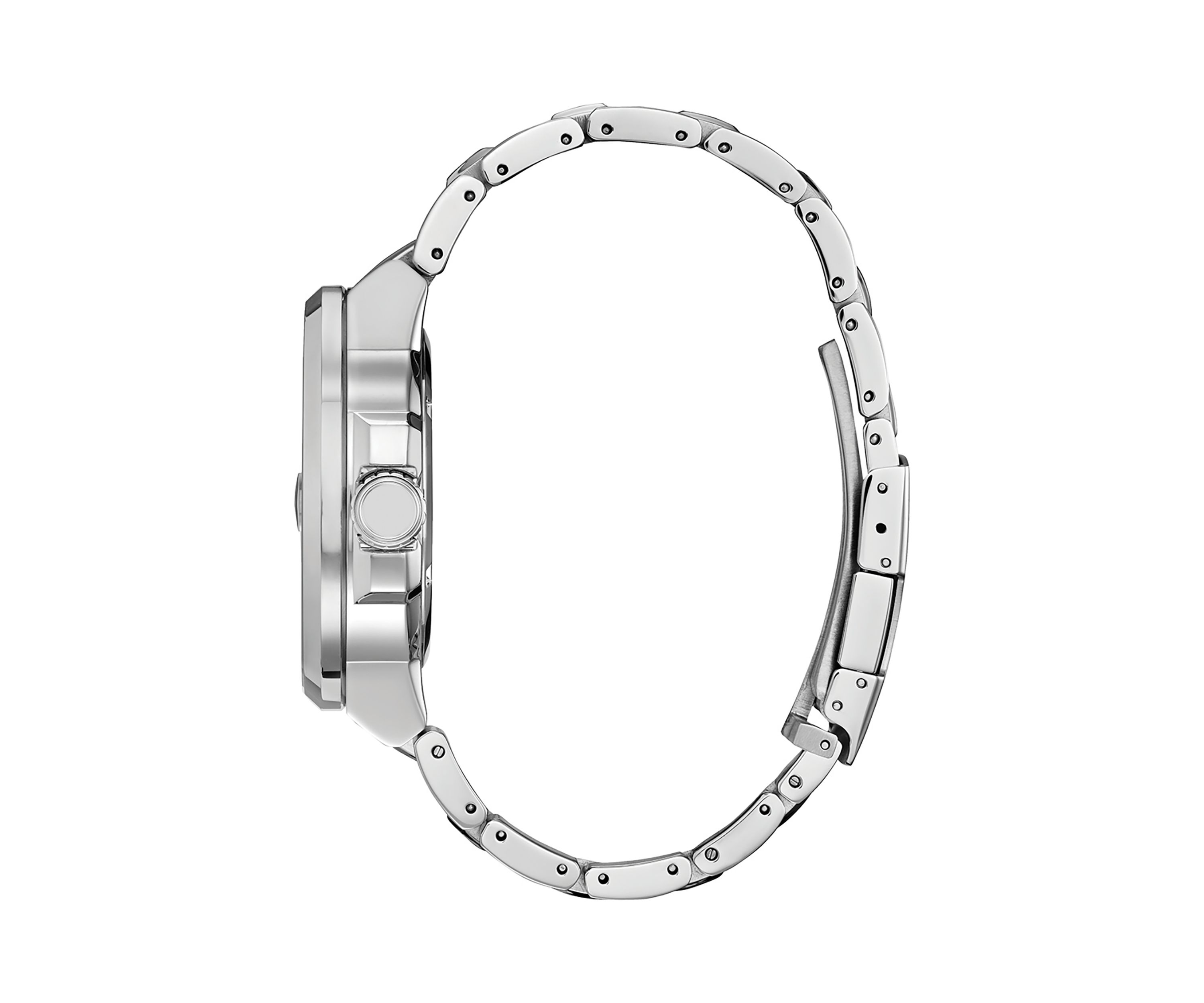 Mens Sport Luxury Endeavor Silver-Tone Stainless Steel Bracelet Watch