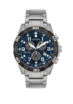 Citizen Men's Eco-Drive Chronograph Brycen Super Titanium Bracelet Watch