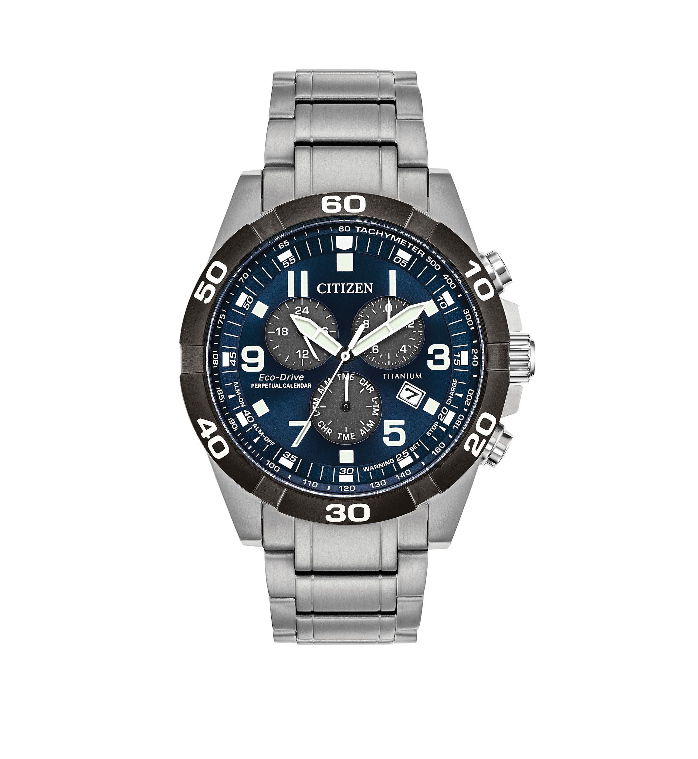 Eco-Drive Chronograph Brycen Super Titanium Bracelet Watch
