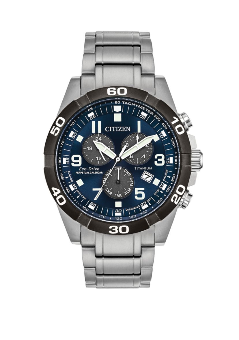 Eco-Drive Chronograph Brycen Super Titanium Bracelet Watch