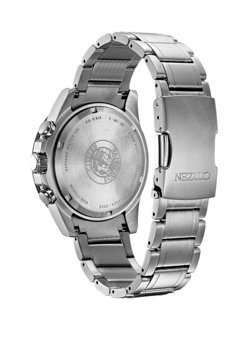 Eco-Drive Chronograph Brycen Super Titanium Bracelet Watch
