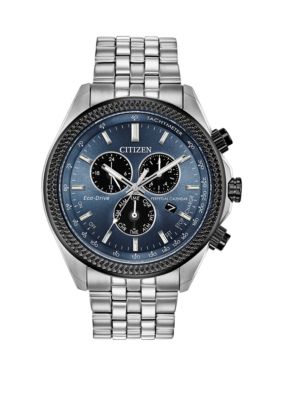 Citizen Men's Stainless Steel Eco Drive Perpetual Calendar Chronograph Watch
