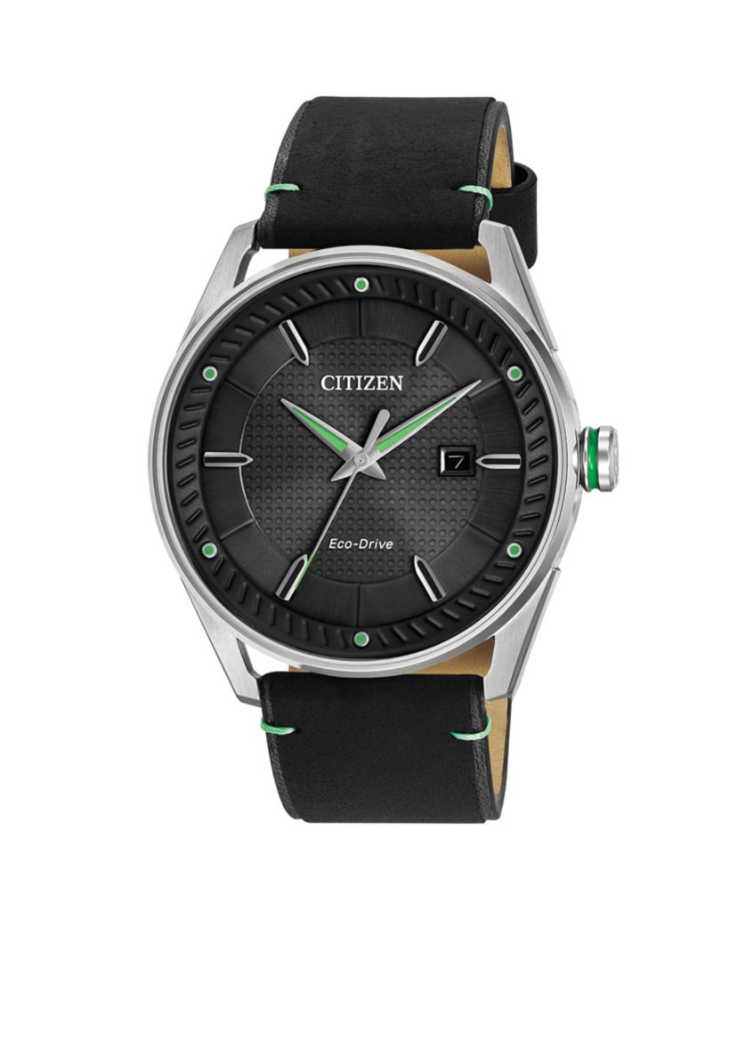 Mens Silver-Tone Stainless Steel Citizen Eco-Drive Watch