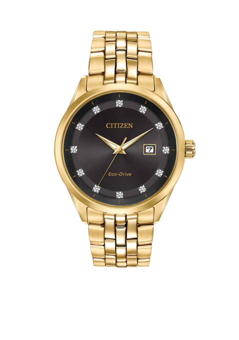 Mens Corso Gold-Tone Stainless Steel Watch With Date