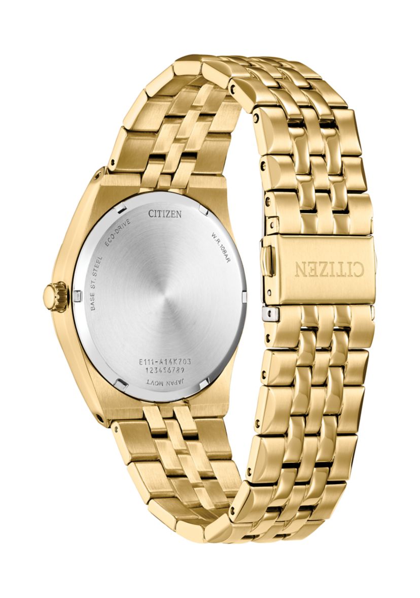 Mens Dress Classic Corso Gold Tone Stainless Steel Bracelet Watch 