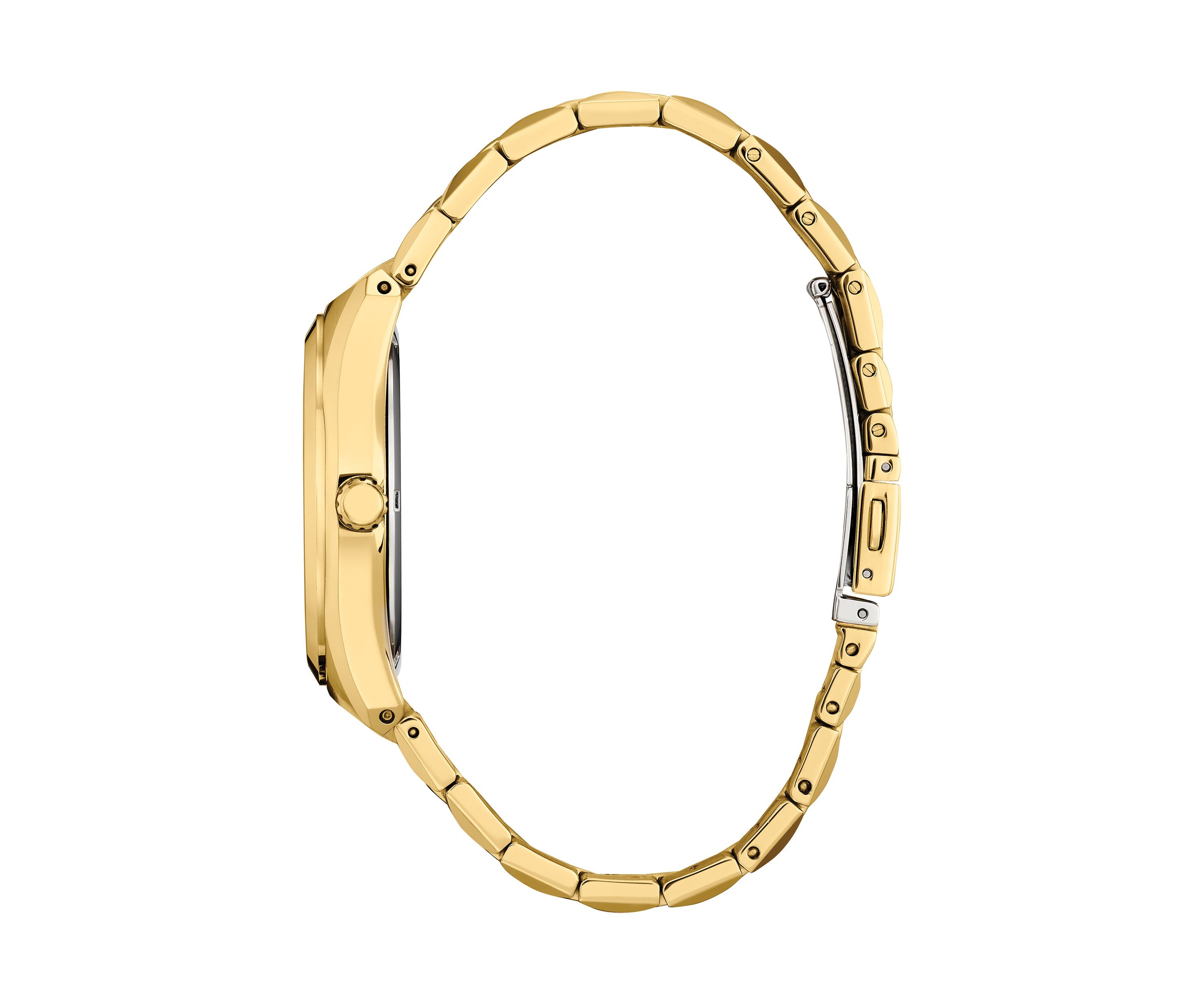 Mens Dress Classic Corso Gold Tone Stainless Steel Bracelet Watch 