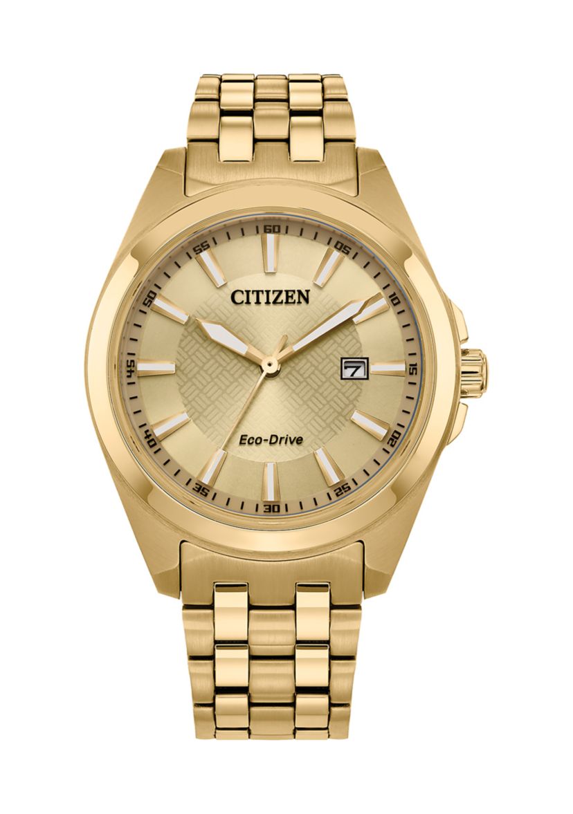 Mens Classic Peyton Gold Tone Stainless Steel Bracelet Watch 