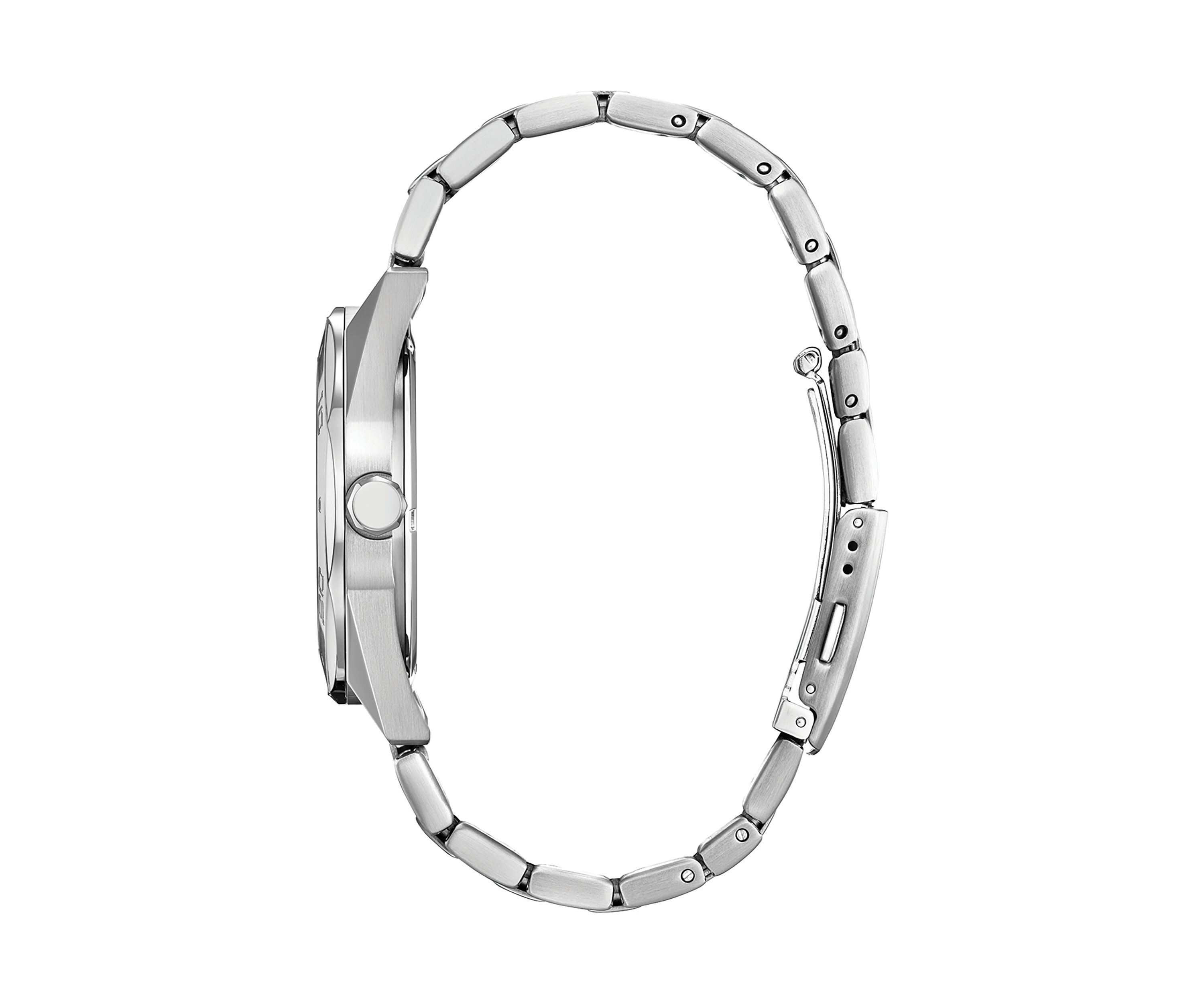 Mens Sport Casual Sport Casual Silver Tone Stainless Steel Bracelet Watch 