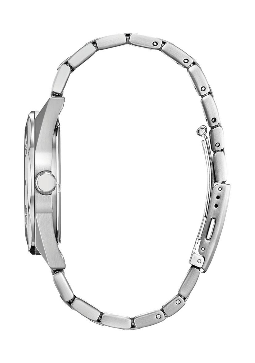 Mens Sport Casual Sport Casual Silver Tone Stainless Steel Bracelet Watch 