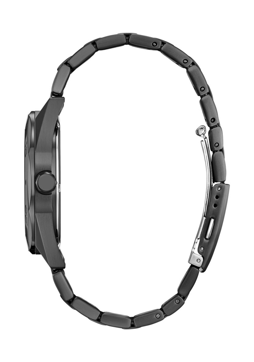 Mens Sport Casual Gray Stainless Steel Bracelet Watch 