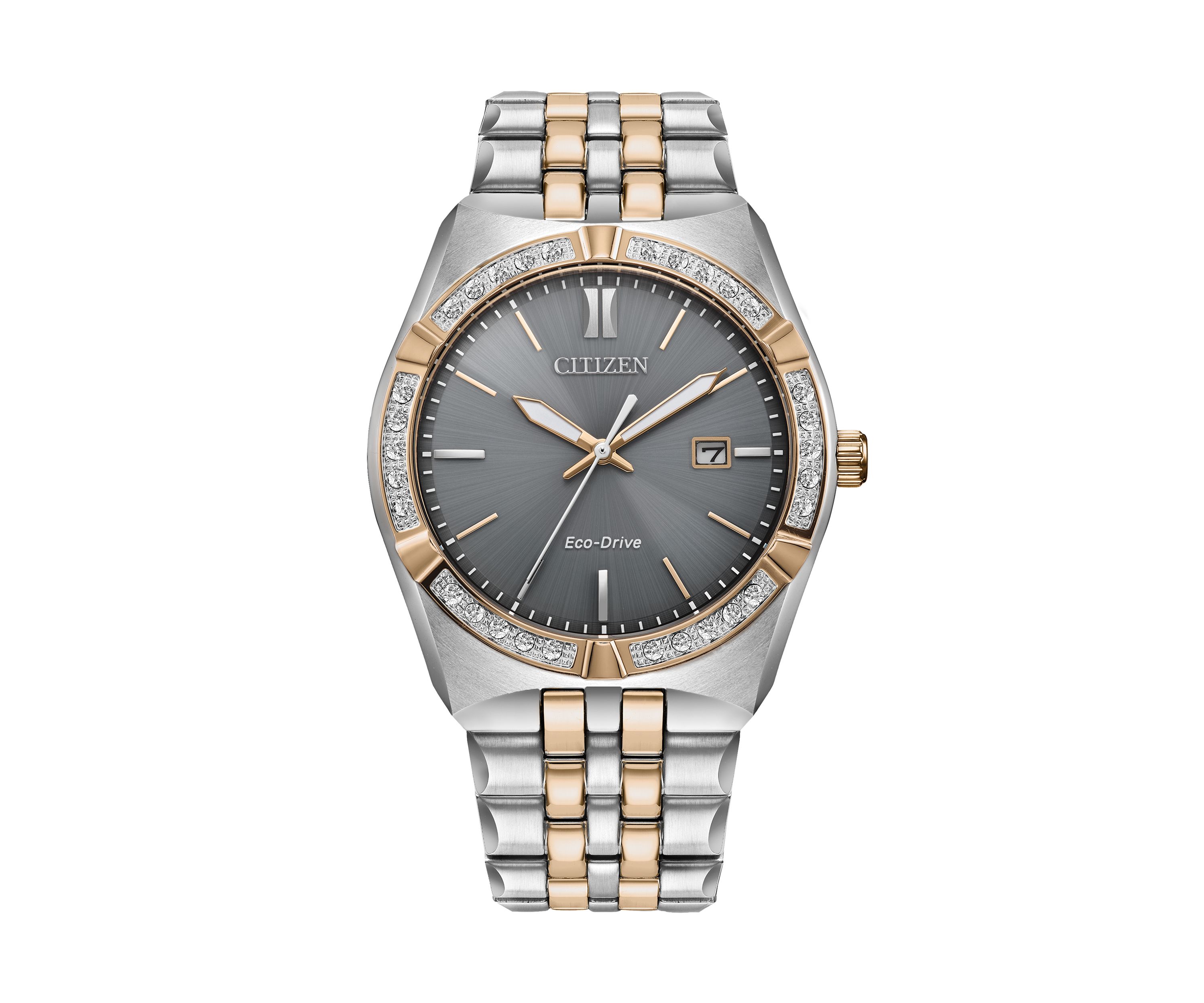 Mens Dress Classic Corso Two Tone Stainless Steel Bracelet Watch 