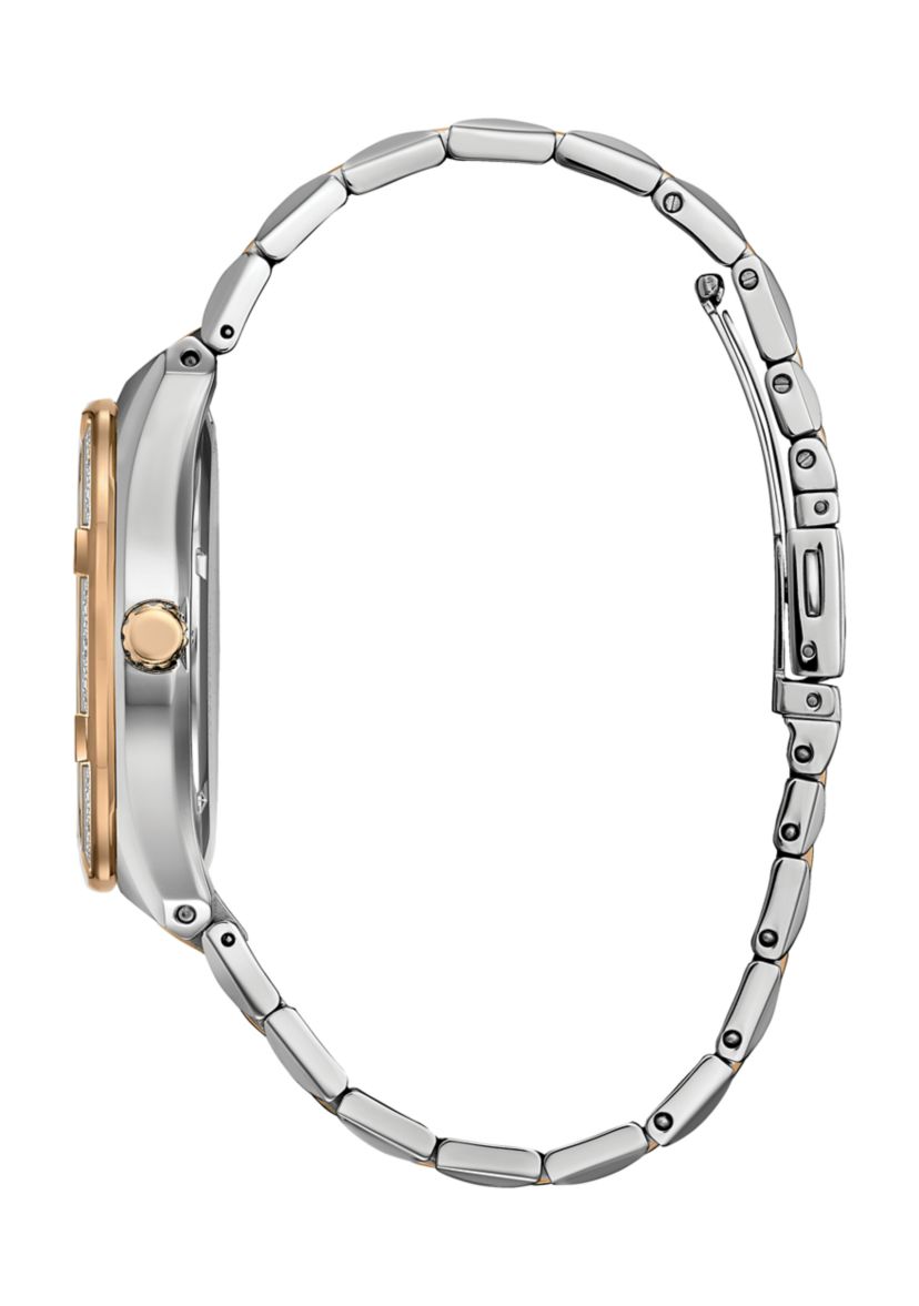 Mens Dress Classic Corso Two Tone Stainless Steel Bracelet Watch 