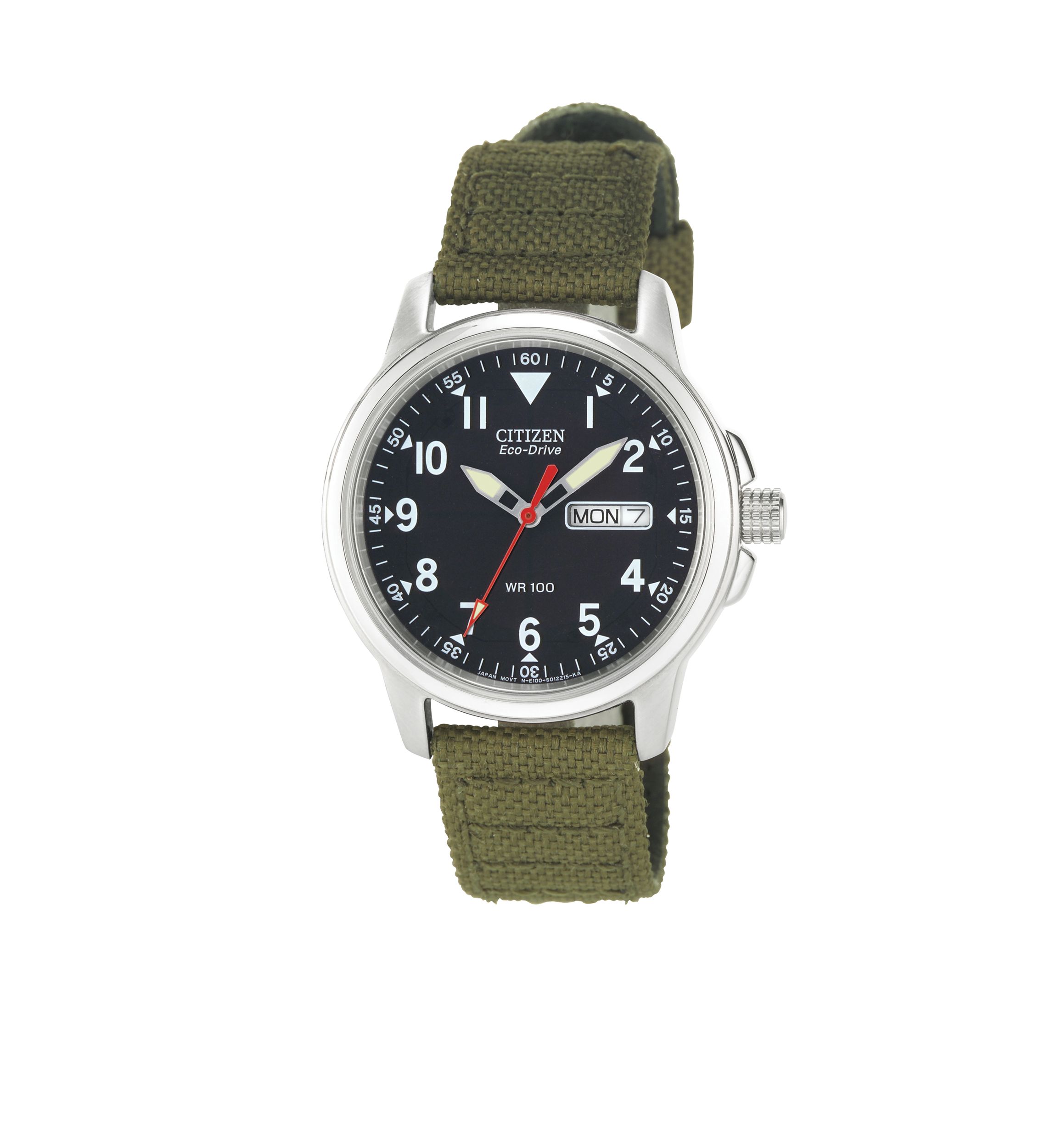 Mens Eco-Drive Canvas Strap Watch