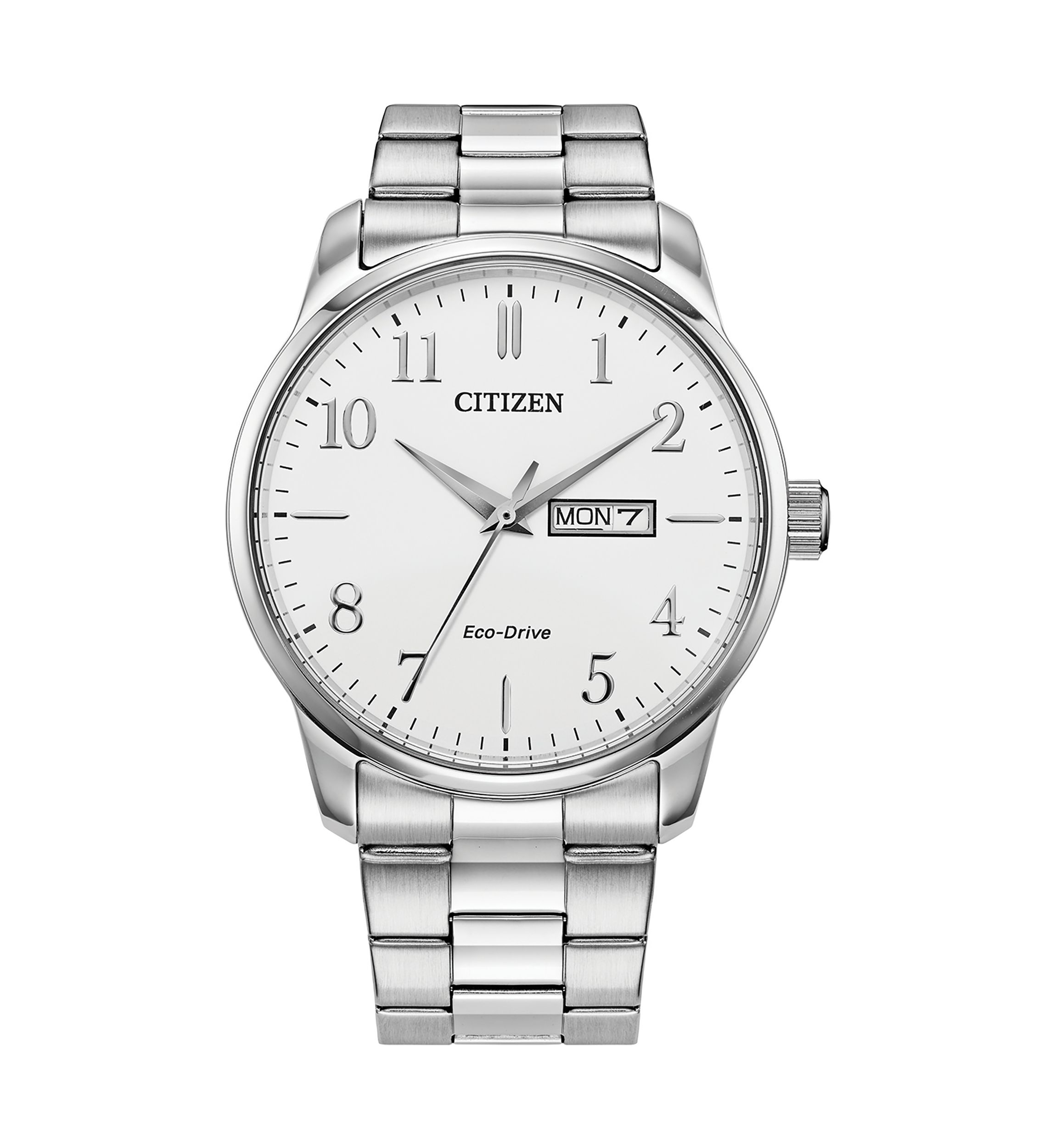Mens Classic Eco Silver Tone Bracelet Watch